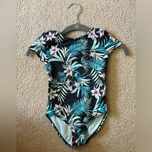 Tropical Floral Kids Swimsuit by Art Class Girls Size 6/6x